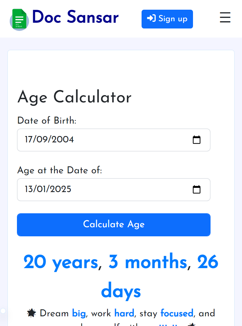 Age Calculator